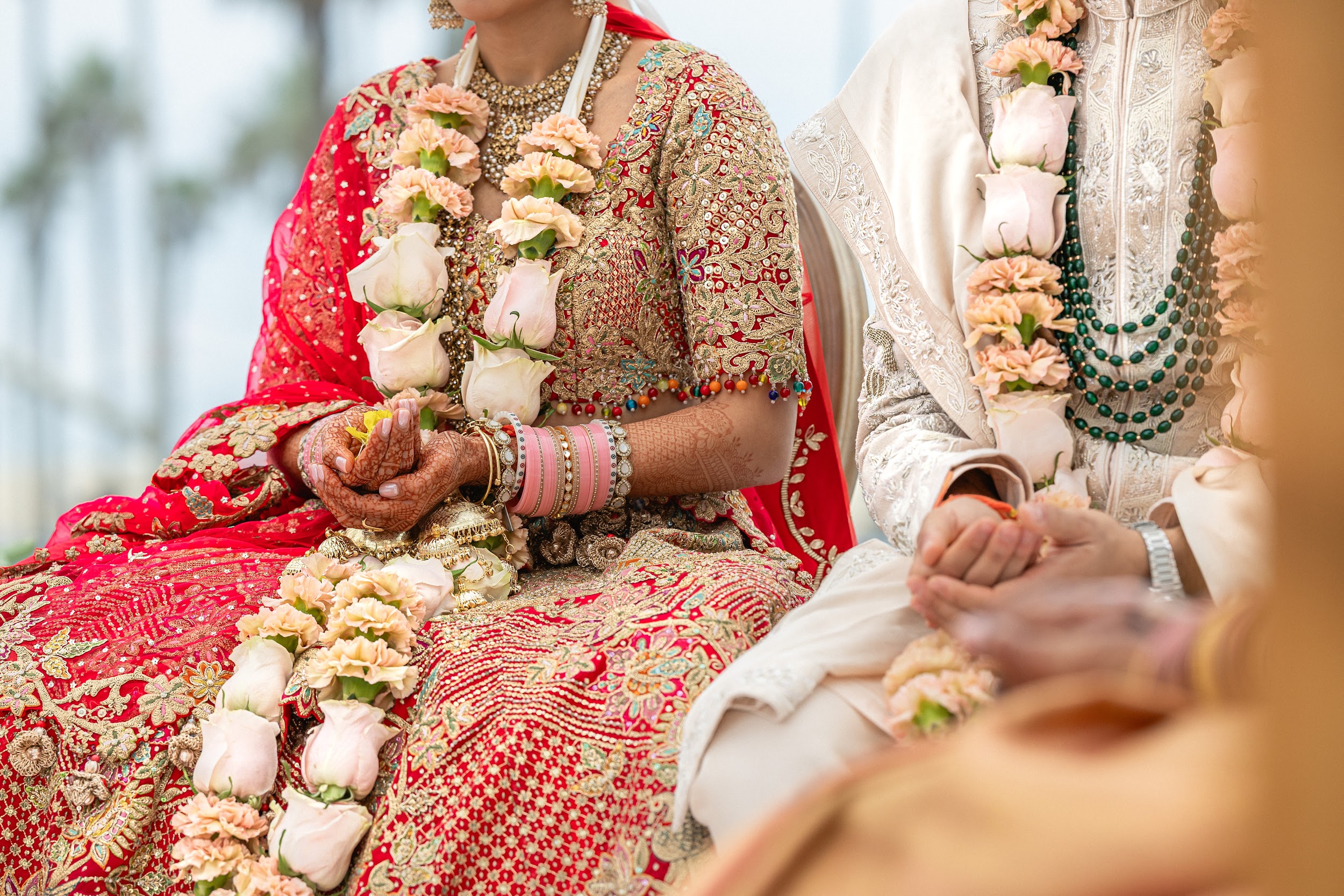 Indian wedding ceremony couple