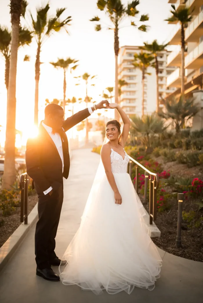 Sunset Photo HB Hilton Wedding